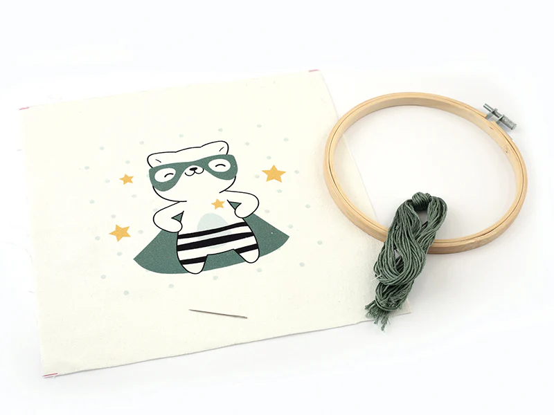 Kit broderie partielle - Chat masqué (Débutant) - Image 2