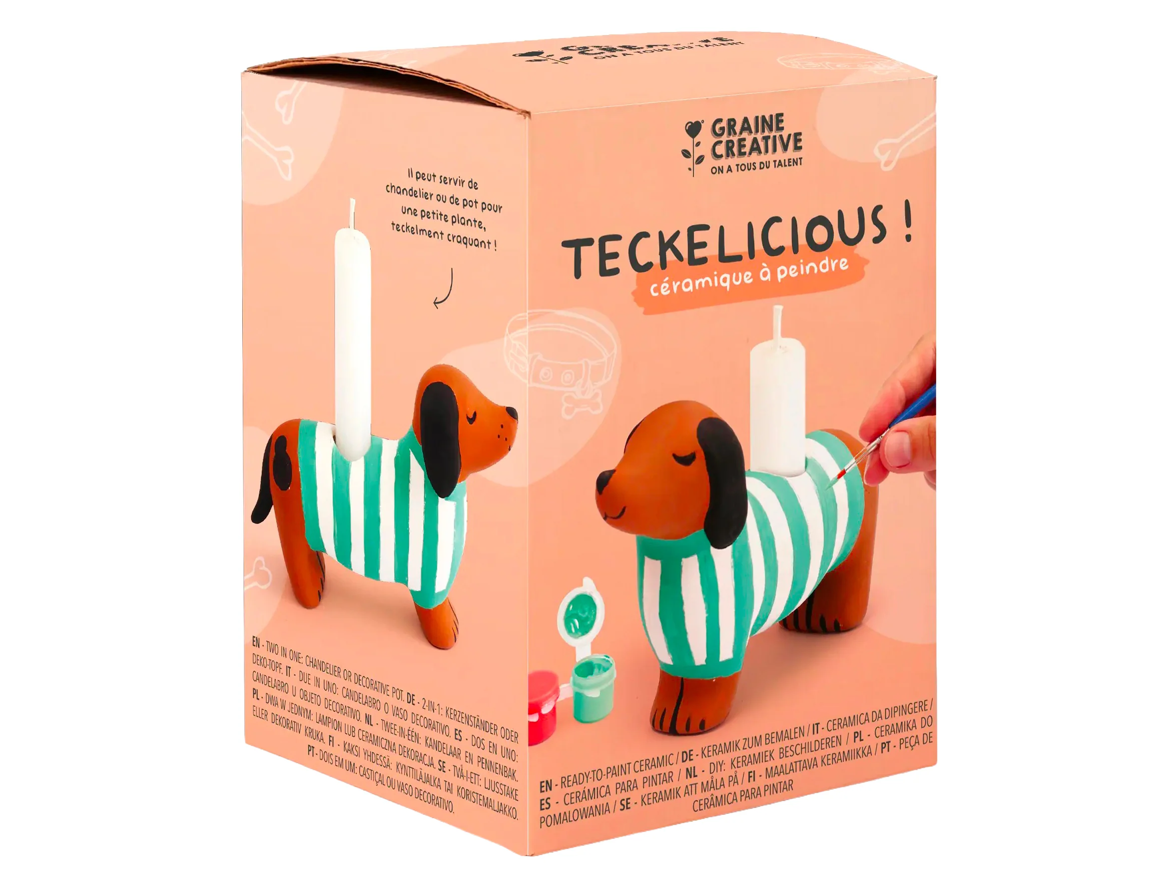 Kit Céramique Teckel à peindre - Graine Créative
