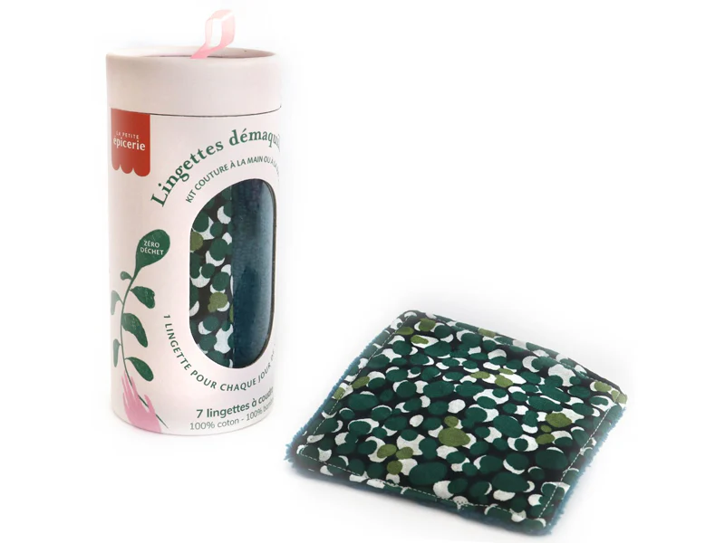 Kit couture - 7 lingettes démaquillantes à coudre - Nature - Image 2