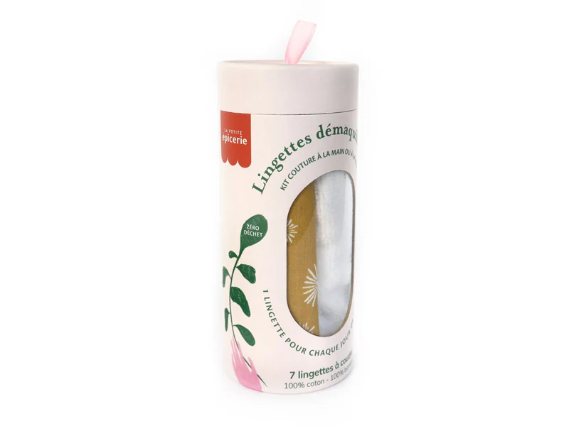 Kit couture - 7 lingettes démaquillantes à coudre - Paquerettes - Image 4