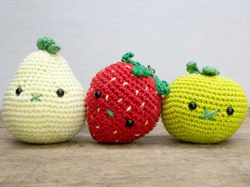 Kit crochet - Pendentif sac / porte clé - Citron - Image 4