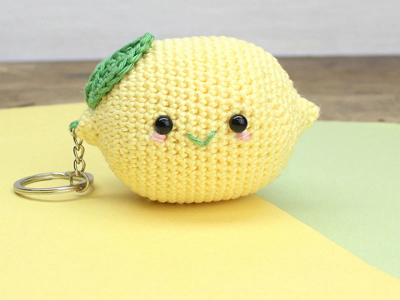 Kit crochet - Pendentif sac / porte clé - Citron - Image 5