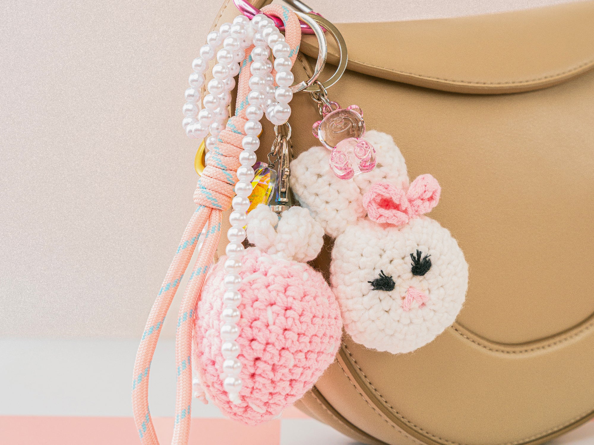 Kit crochet pour débutant - bag charms - Glam pink - Image 2