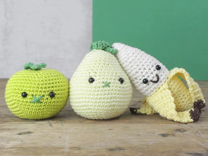 Kit crochet - Pendentif sac / porte clé - Banane - Image 4