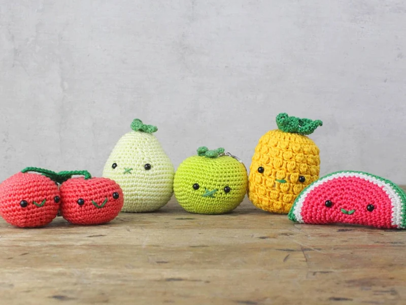 Kit crochet - Pendentif sac / porte clé - Poire - Image 4