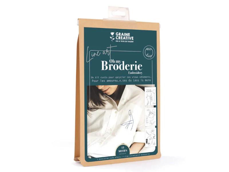 Kit de broderie sur vêtement - Line Art