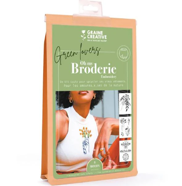 Kit de broderie sur vêtement - Nature