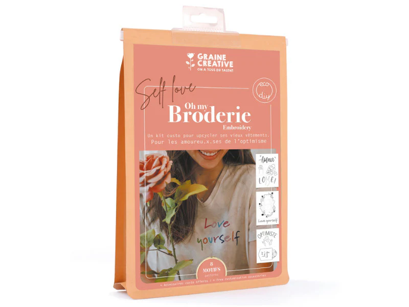 Kit de broderie sur vêtement - Self love