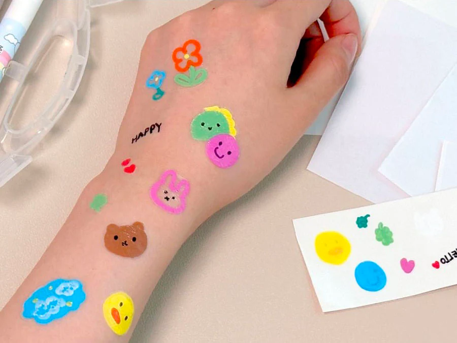 Kit de feutres pour tatouages-stickers DIY - Image 4