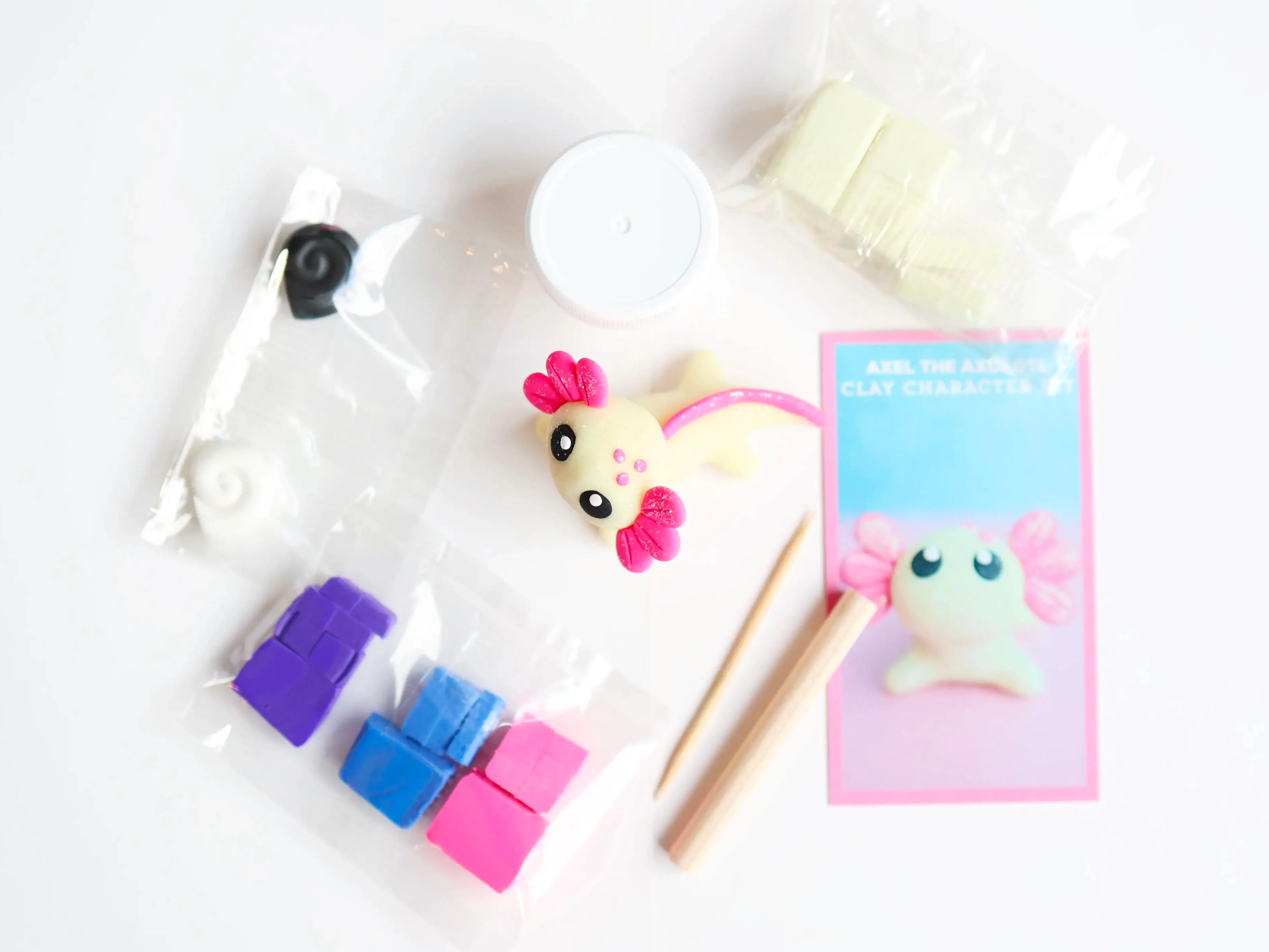 Kit de pâte polymère - Axel l'Axolotl - Image 3