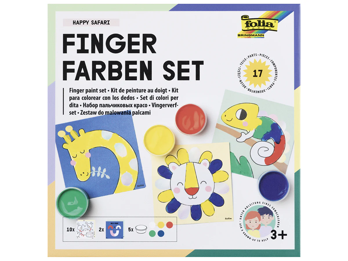 Kit de peinture aux doigts pour enfant - Happy Safari