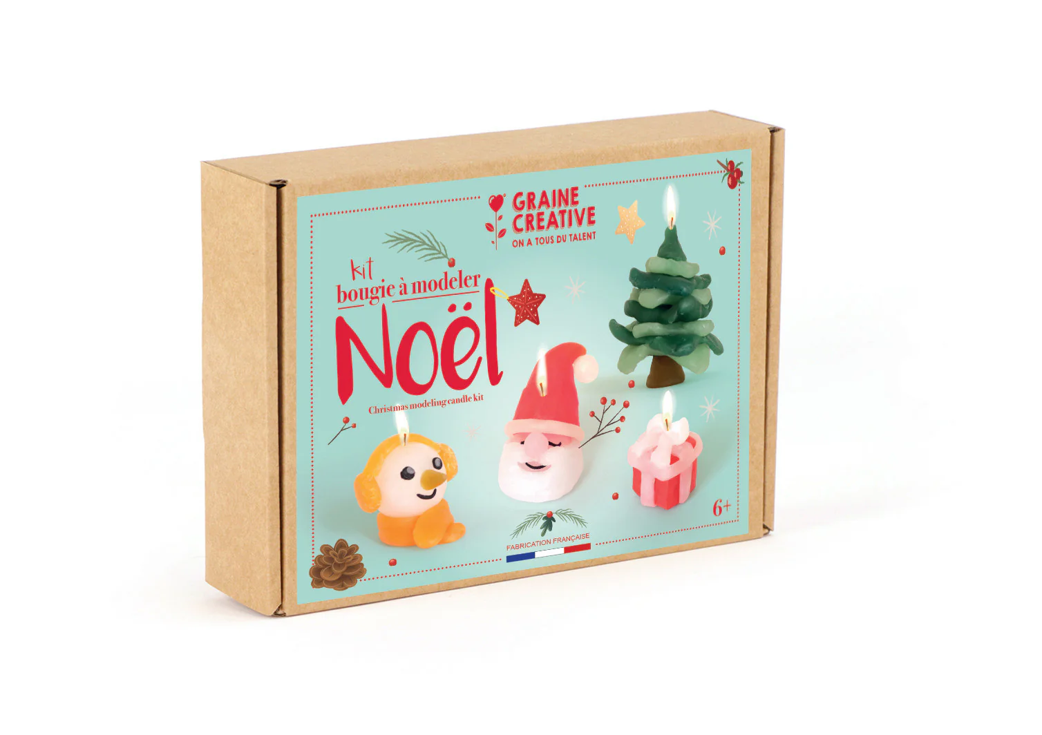 Kit DIY Bougie à modeler Noël