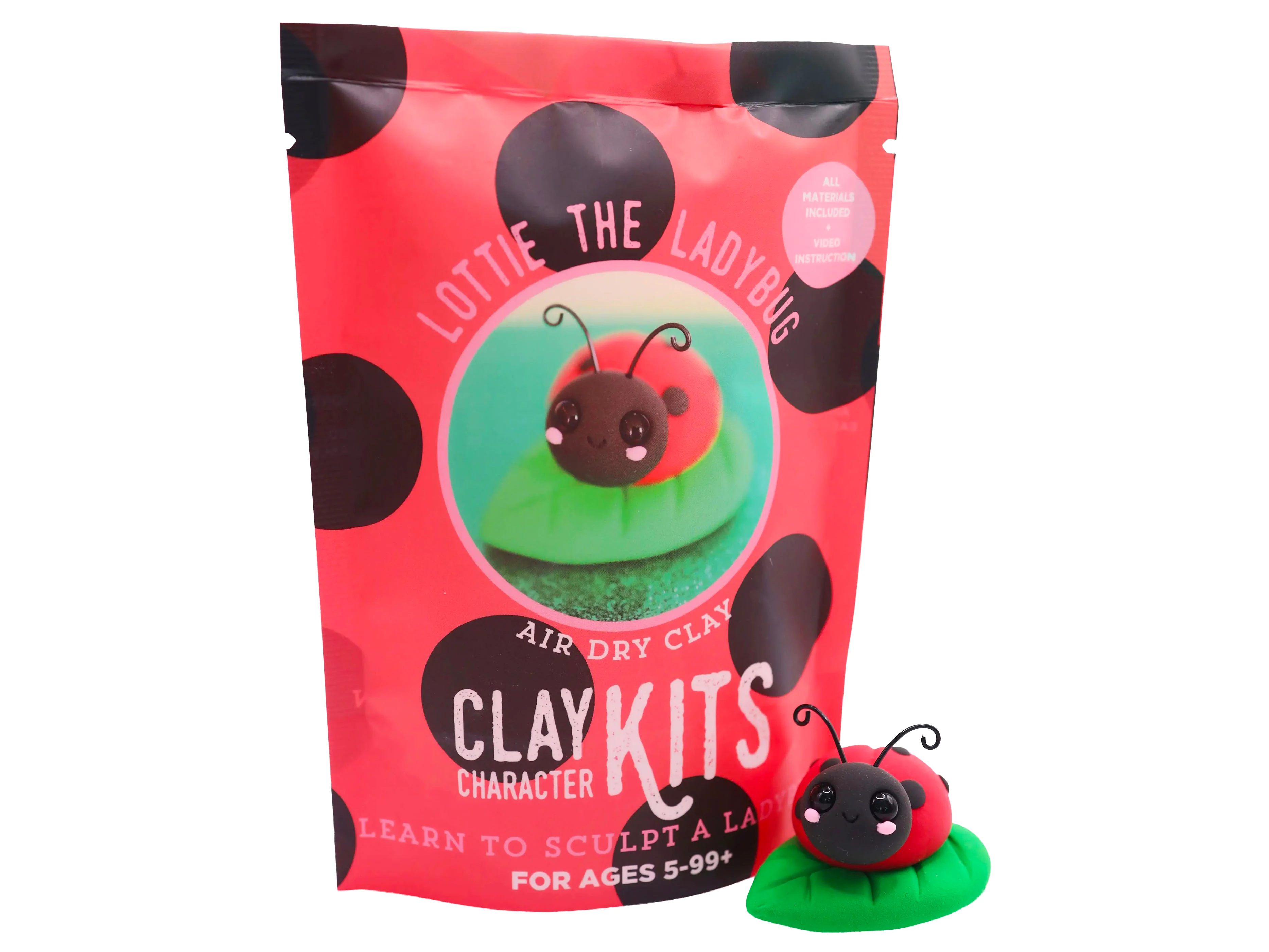 Kit de pĂąte polymĂšre auto-durcissante - Lottie la Coccinelle
