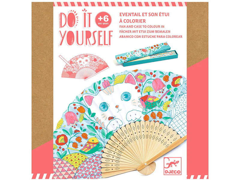 Kit DIY - Eventail à colorier - Koneko