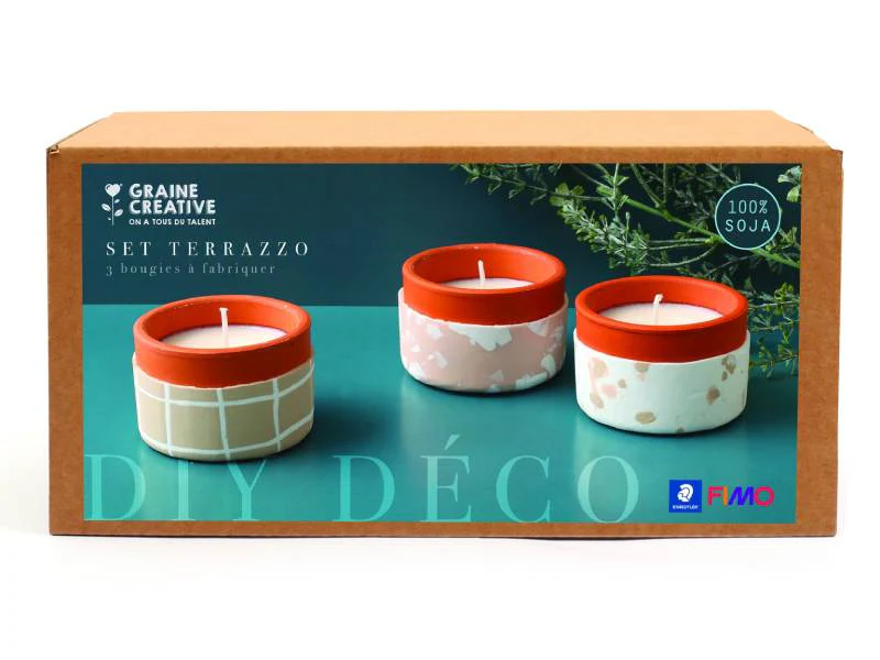 Kit Fimo home déco - 3 bougies
