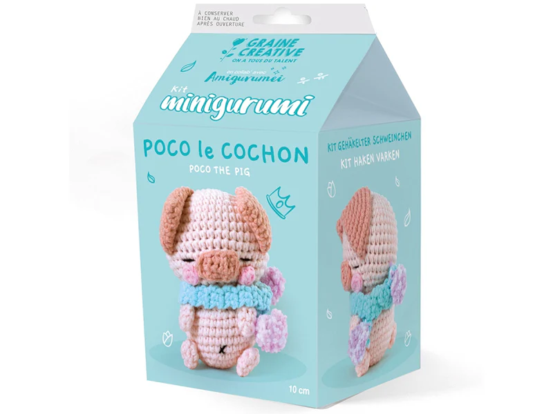 Kit Minigurumi - Cochon 10 cm - Graine Créative