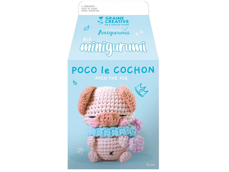 Kit Minigurumi - Cochon 10 cm - Graine Créative - Image 2