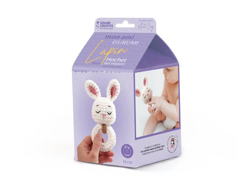 Kit Mon hochet Amigurumi Lapin - Graine Créative
