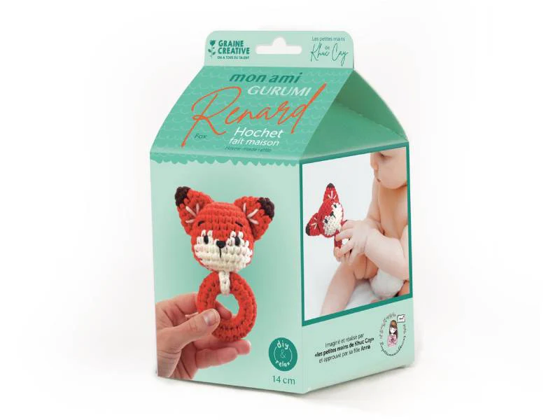Kit Mon hochet Amigurumi - Renard - Graine Créative