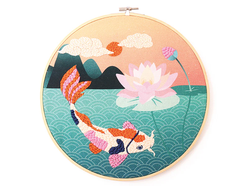 Kit punch needle carpe koi - Graine Creative - Image 2