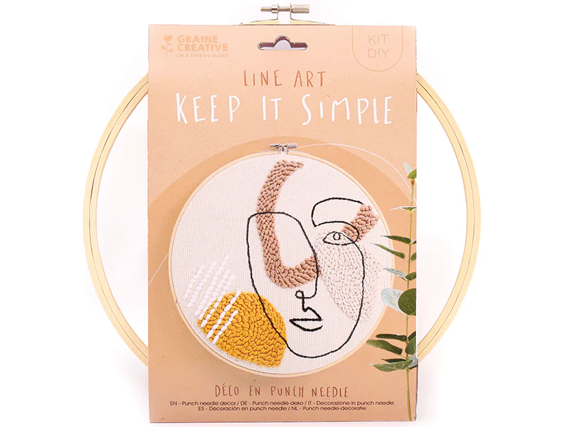 Kit punch needle line art