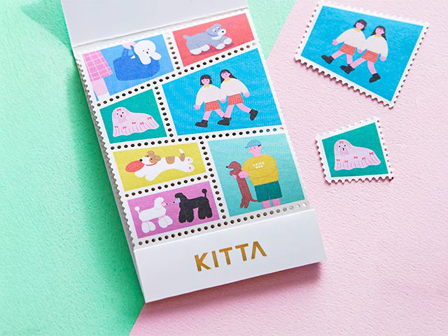 Timbres/ Stickers à détacher - 28 Motifs Chiens - KITTA - Image 2