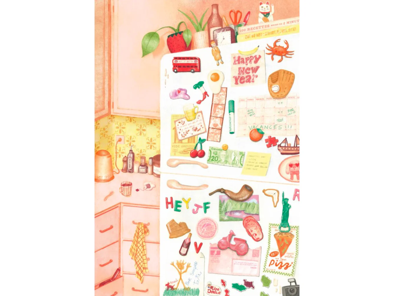Puzzle La porte de frigo - 1000 pièces - Jour Férié - Image 3