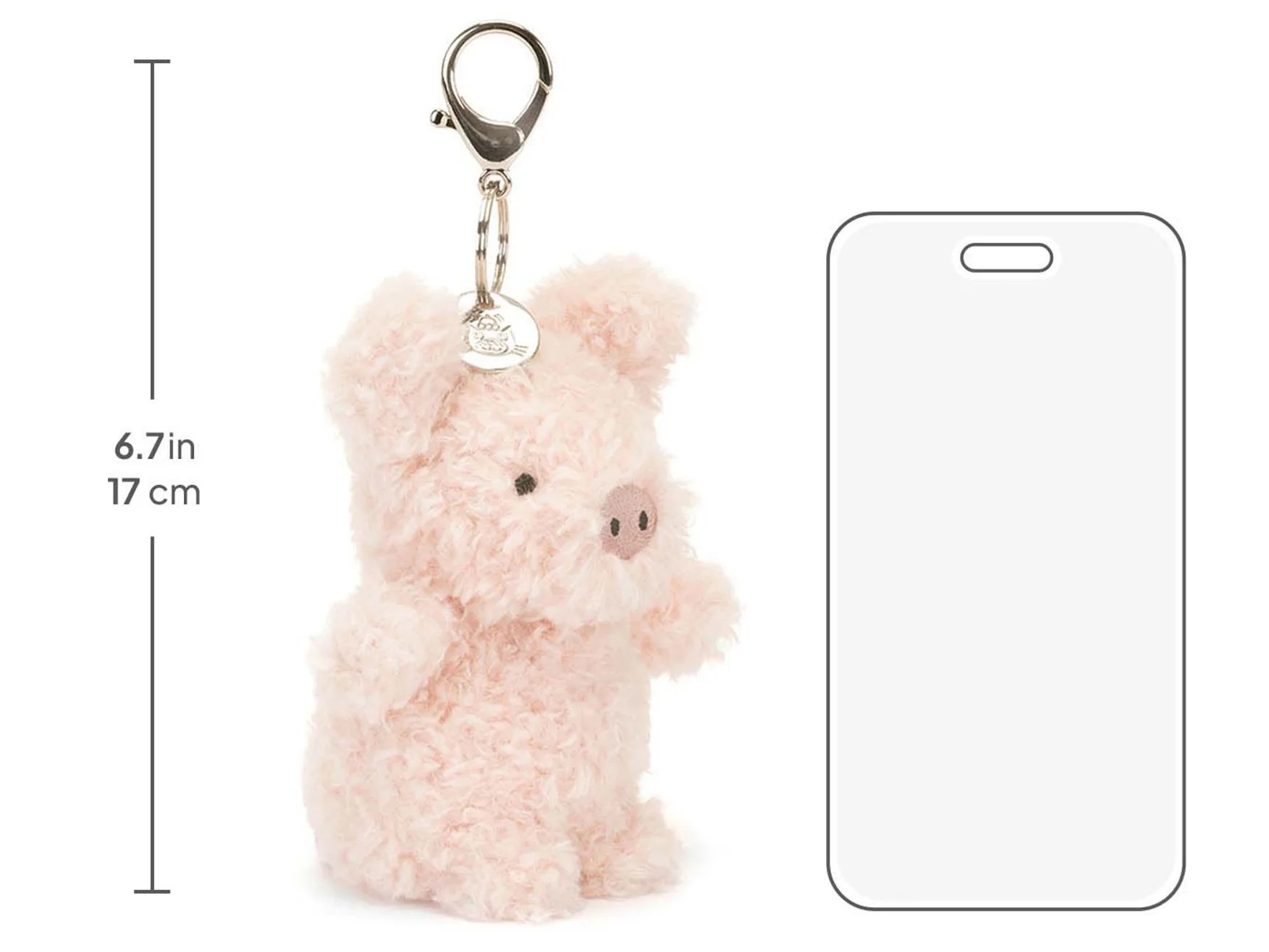 Porte-clés peluche cochon - Little Pig Bag Charm - Jellycat - Image 4
