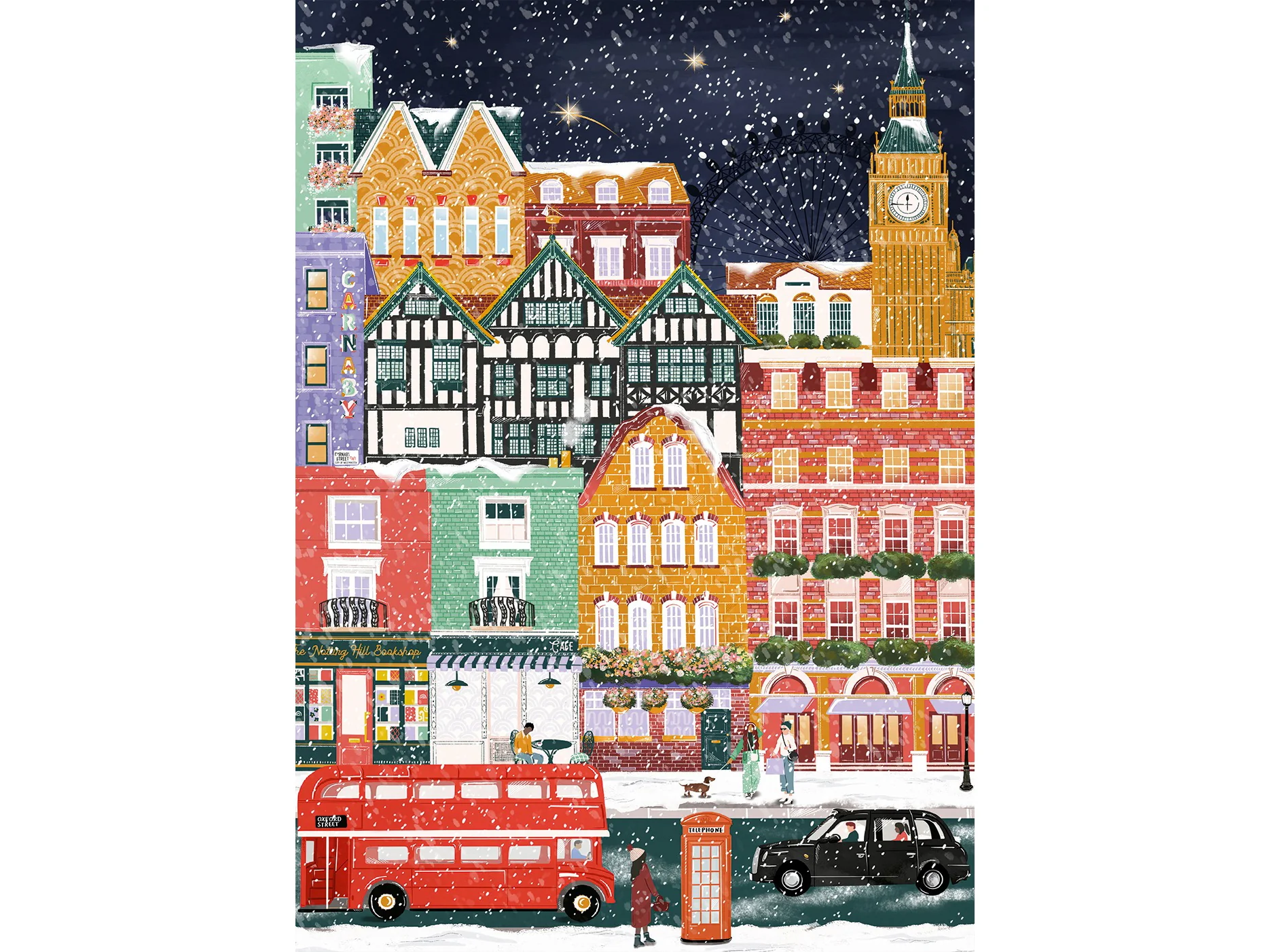 Puzzle Londres À Noël 1000 pièces - Pieces & Peace - Image 3