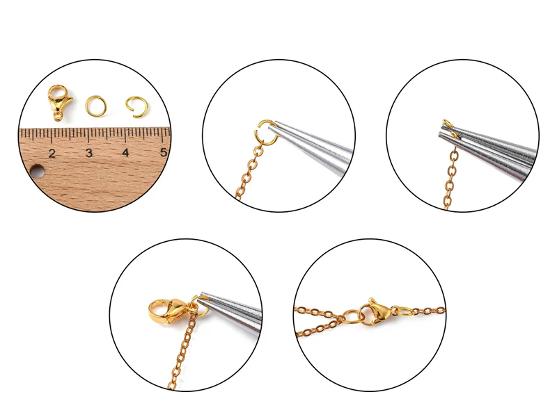 Lot de 10 fermoirs mousquetons - doré à l'or fin 24K - éco pack - 11 x 7 mm - Image 4