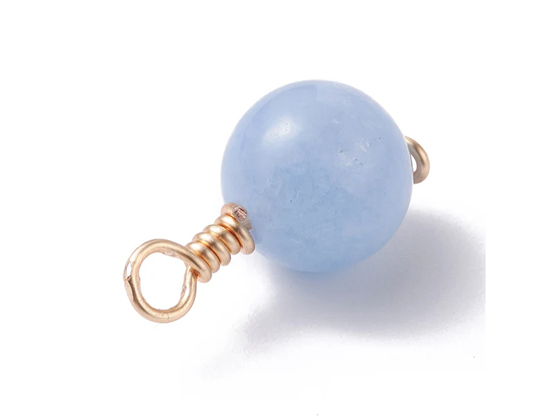Lot de 10 pendentifs ronds en jade teintée - Image 4