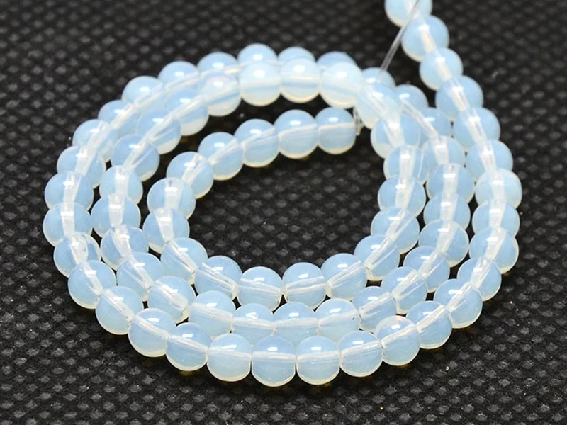 Lot de 15 perles rondes 6 mm - Opalite - Image 2