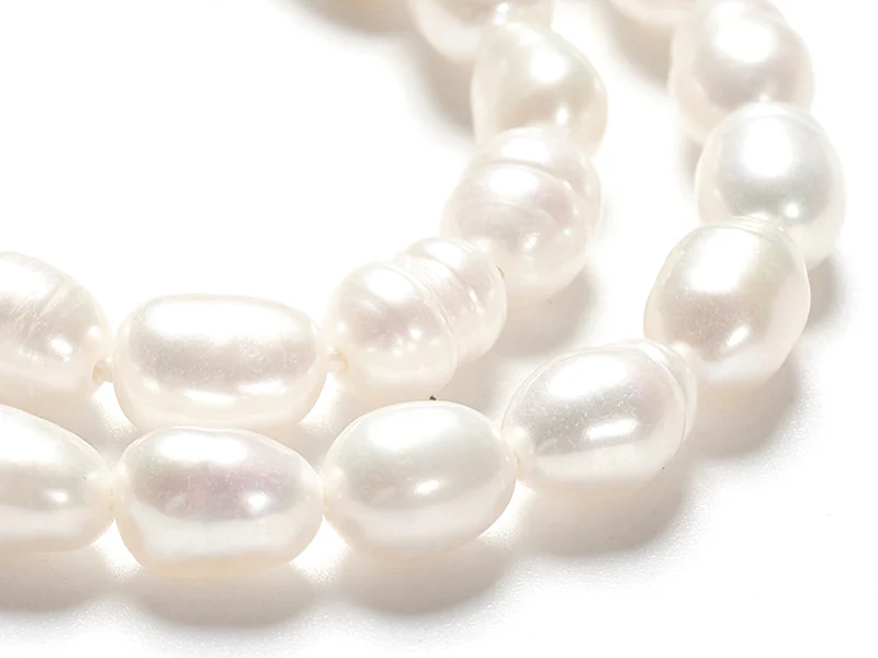 Lot de 20 perles de culture - forme grain de riz - 4 à 6 mm - Image 4