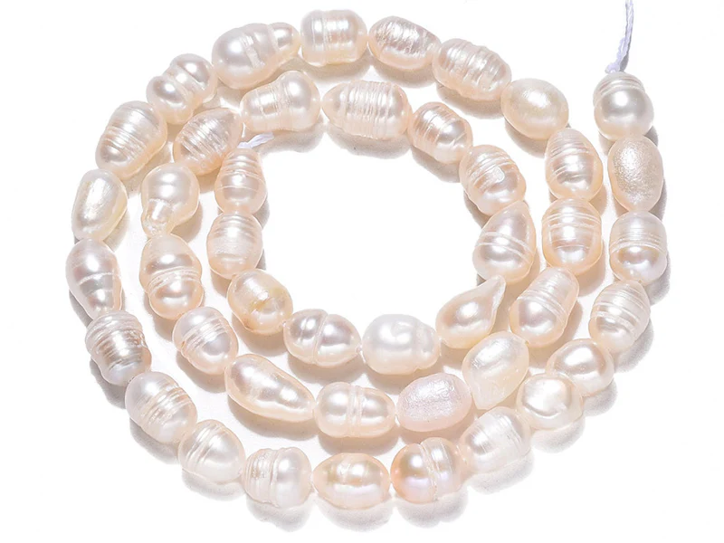 Lot de 20 perles de culture - Forme grain de riz - 6 à 12 mm - Image 3