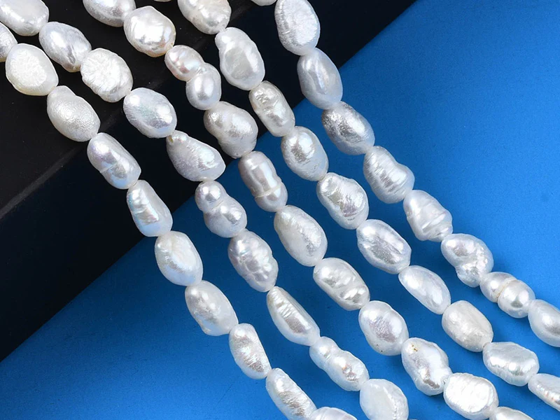 Lot de 20 perles de culture - forme graine - 4 à 8 mm - Image 3