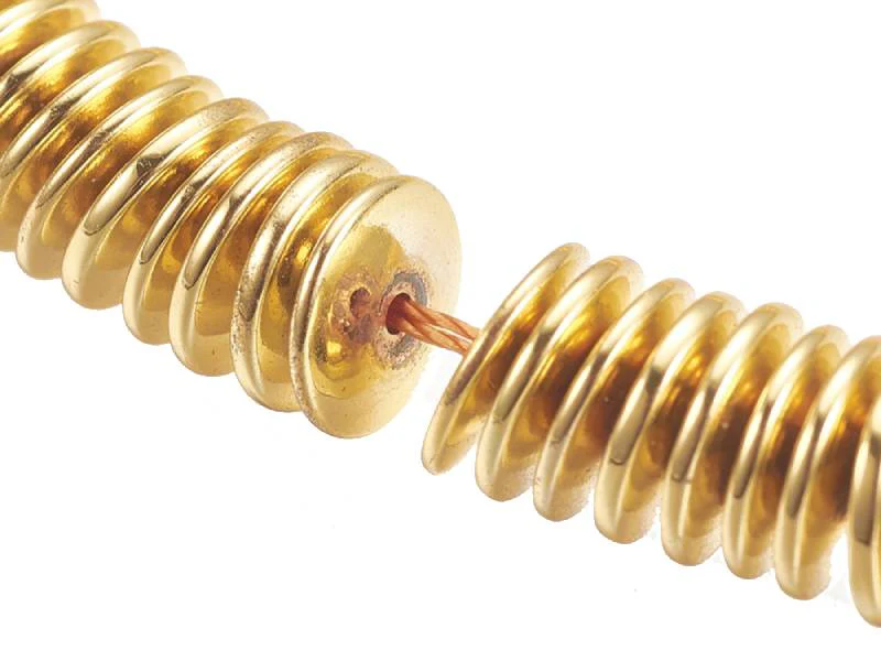 Lot de 20 perles intercalaires en hématite synthétique - Doré à l'or fin