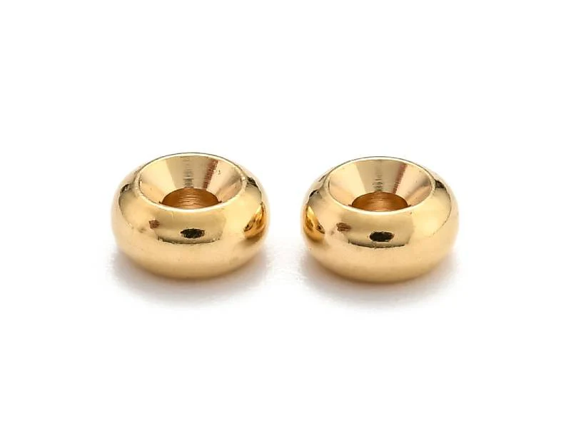 Lot de 20 perles intercalaires en laiton - Doré à l'or fin - Image 2