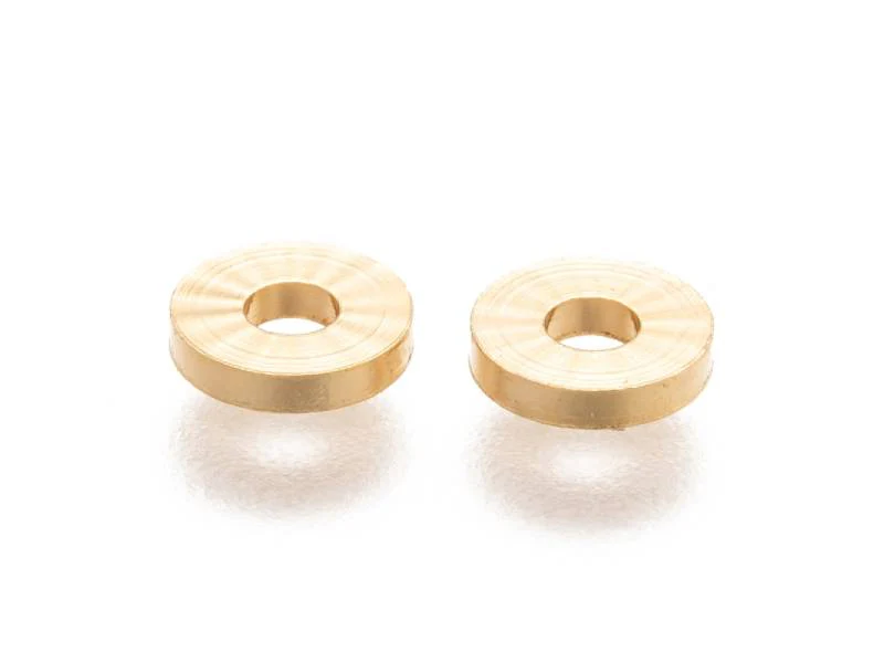 Lot de 20 perles intercalaires rondes en laiton - Doré à l'or fin - Image 2