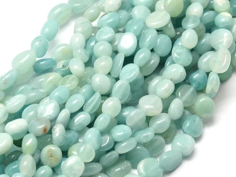 Lot de 20 perles pépites - Amazonite naturelle