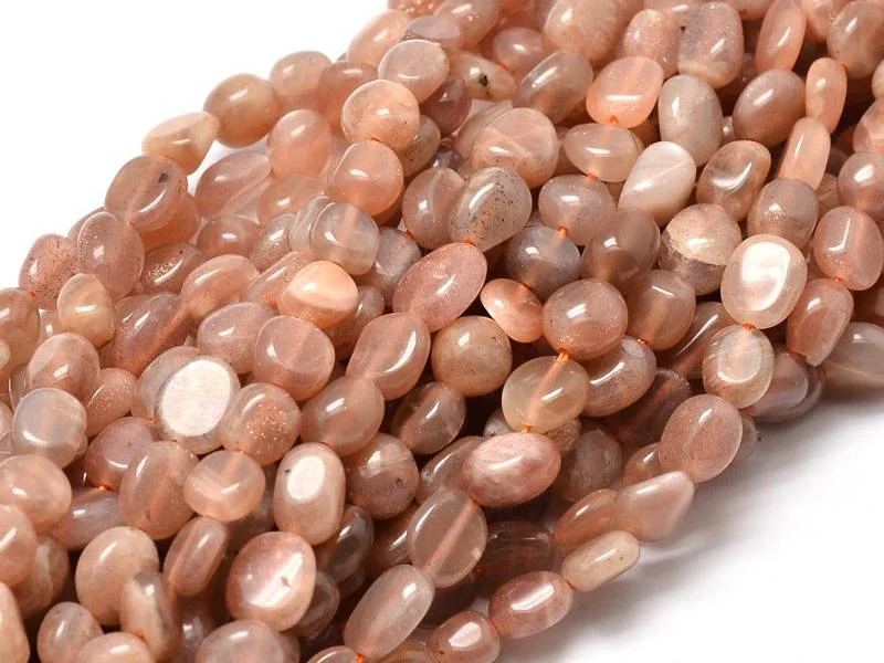 Lot de 20 perles pépites - Pierre de soleil
