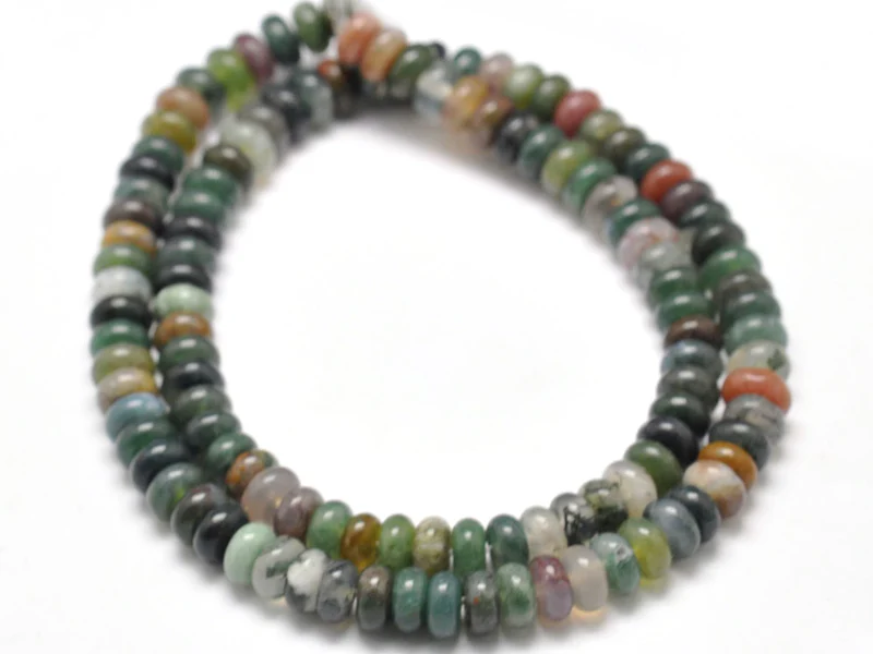 Lot de 20 perles rondelles - Agate indienne - Image 2