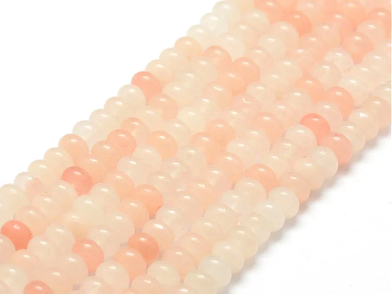 Lot de 20 perles rondelles - Aventurine rose