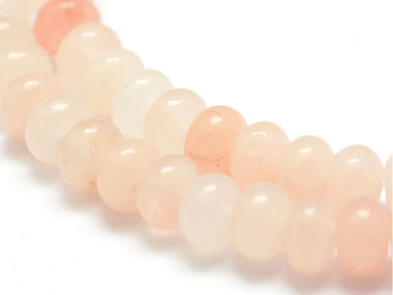 Lot de 20 perles rondelles - Aventurine rose - Image 2