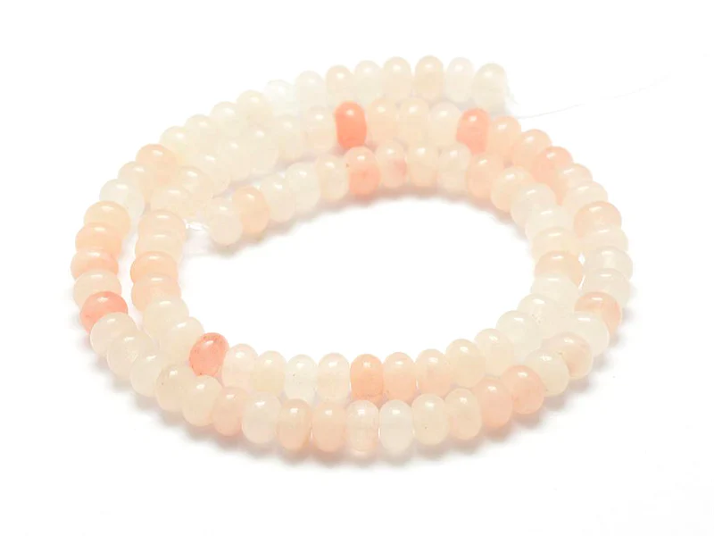 Lot de 20 perles rondelles - Aventurine rose - Image 3
