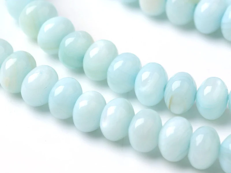 Lot de 20 perles rondelles coquillage naturel - Aqua