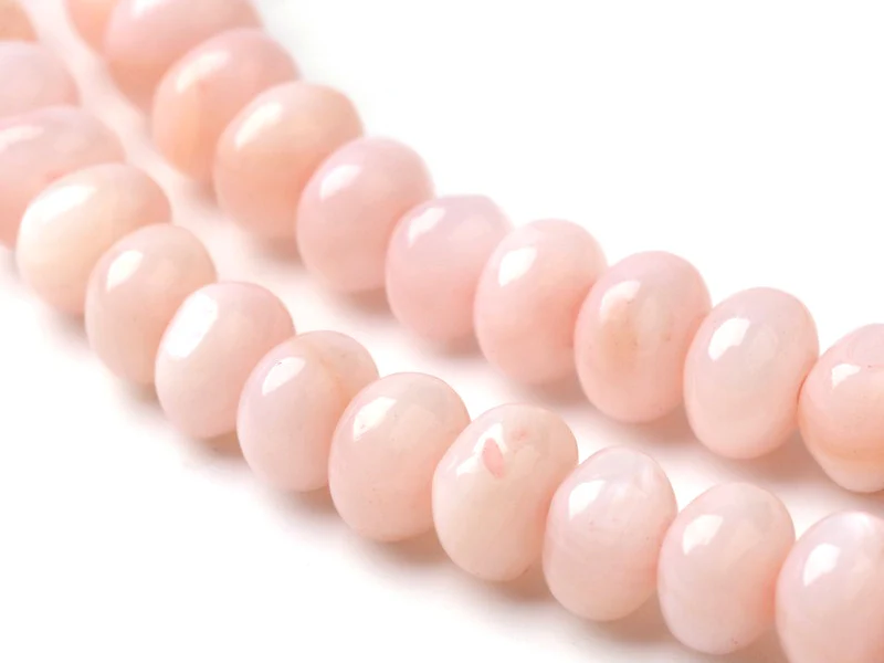 Lot de 20 perles rondelles coquillage naturel - Corail