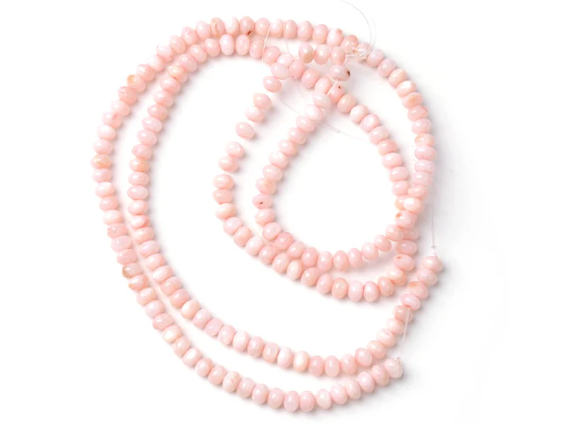 Lot de 20 perles rondelles coquillage naturel - Corail - Image 2