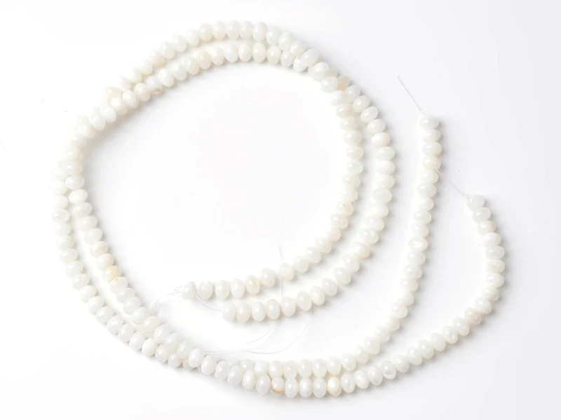 Lot de 20 perles rondelles coquillage naturel - Dentelle - Image 2