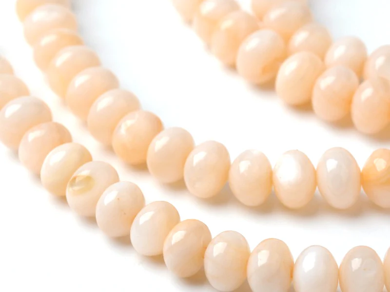 Lot de 20 perles rondelles coquillage naturel - Sandy Brown