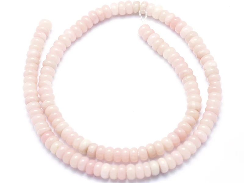 Lot de 20 perles rondelles - Opale rose - Image 3
